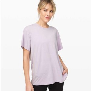 Lululemon All Yours Tee Light Lilac Purple Size 10